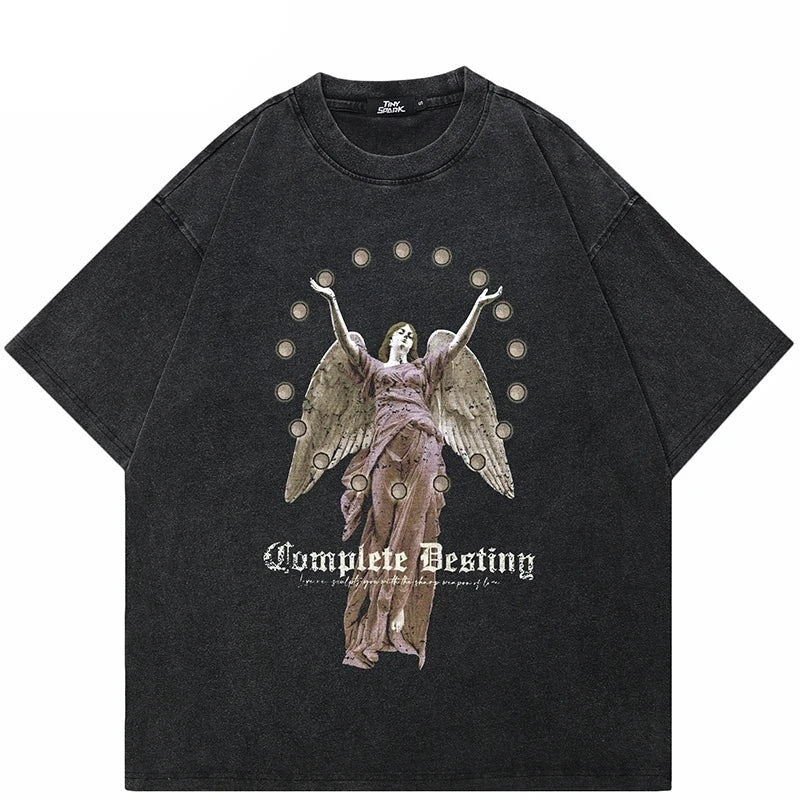 Camiseta con estatua de ángel