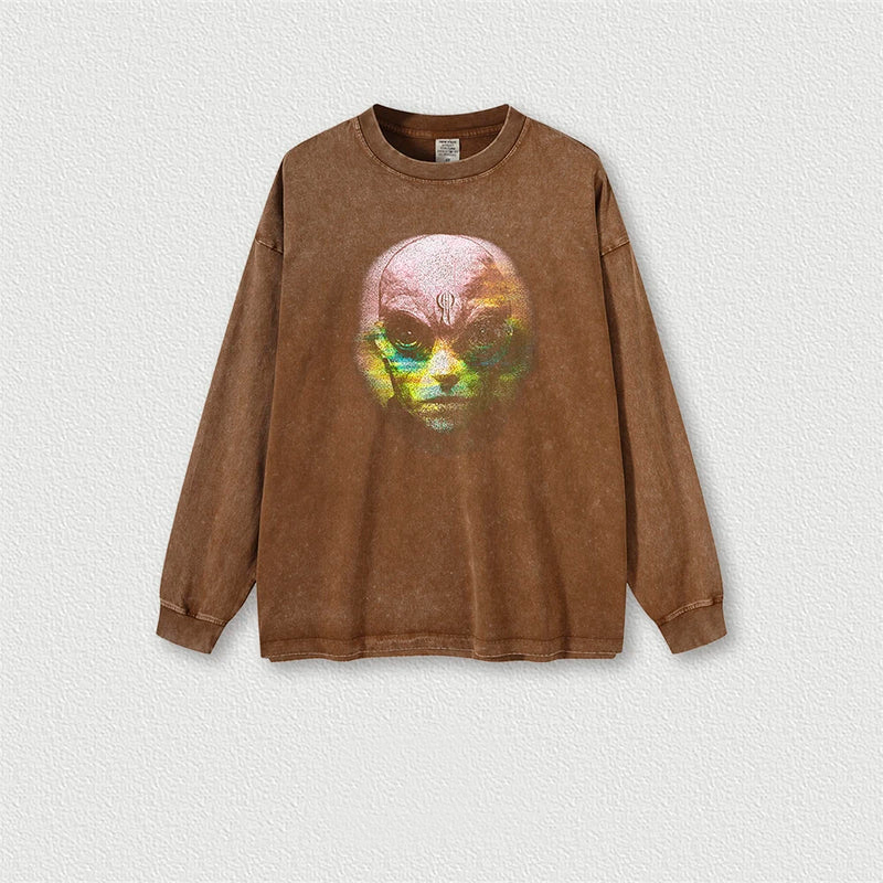 Camiseta de manga comprida alienígena